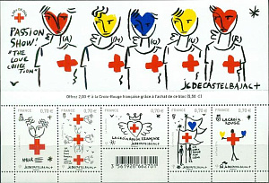 Франция, 2015, Красный крест, блок. номинал 5.50 евро